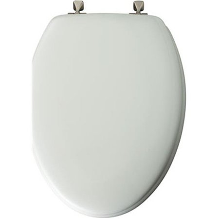 CHESTERFIELD LEATHER 144BN 000 White Elongated Wood Toilet Seat CH30143
